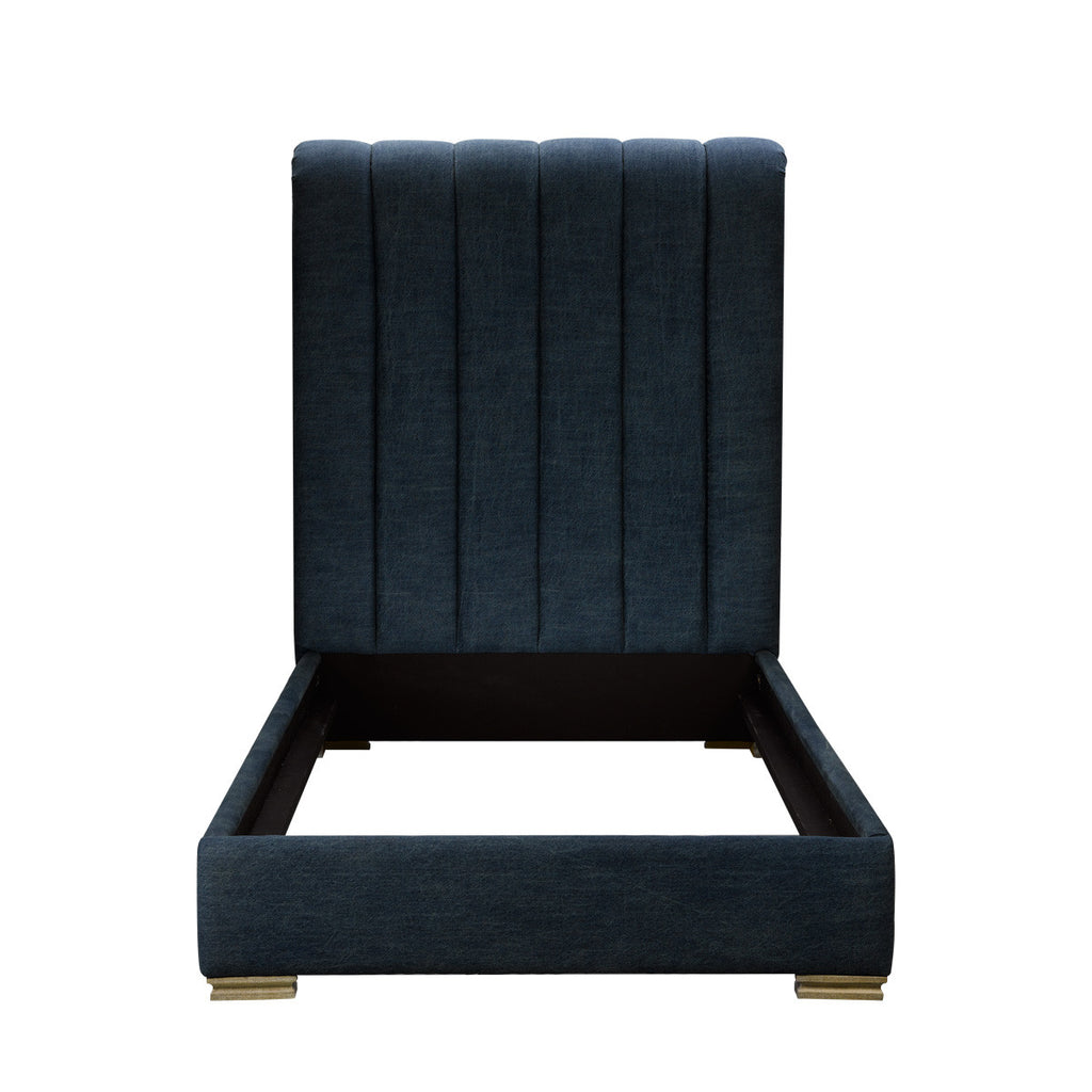 Кровать HARLAN  TWIN DENIM BED WITH FRAME