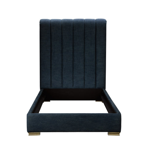 Кровать HARLAN  TWIN DENIM BED WITH FRAME