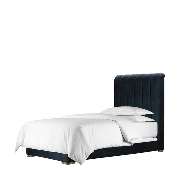 Кровать HARLAN  TWIN DENIM BED WITH FRAME