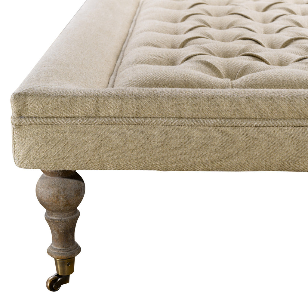 Белая оттоманка BRUGGE TUFTED OTTOMAN