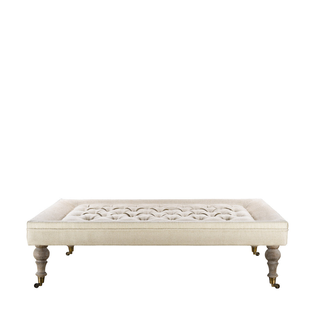 Белая оттоманка BRUGGE TUFTED OTTOMAN