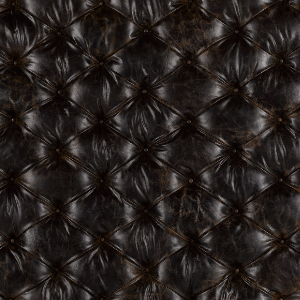 Кожаная оттоманка TUFTED LEATHER COFFEE OTTOMAN