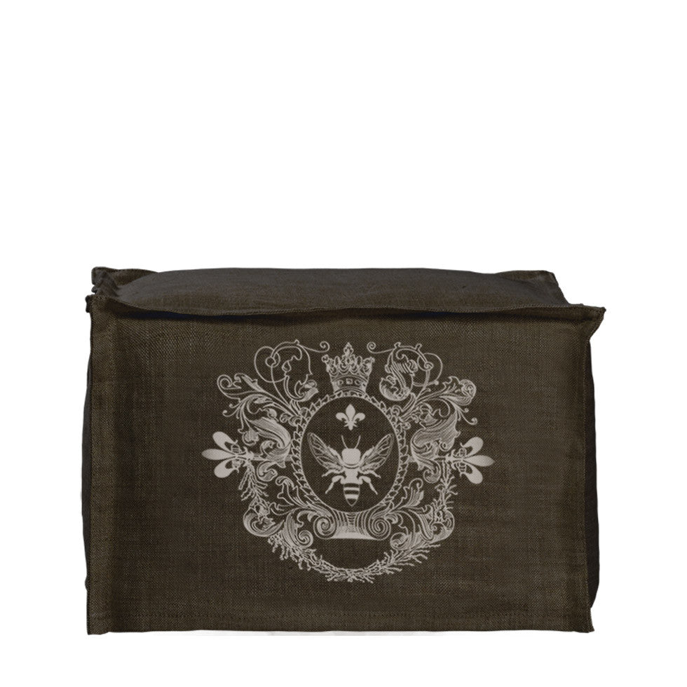 Столик-пуф SABENA SHORT POUF BROWN LINEN