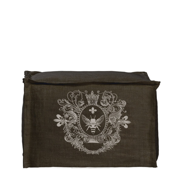 Столик-пуф SABENA SHORT POUF BROWN LINEN