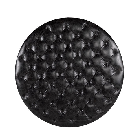 Оттоманка ROUND TUFTED LEATHER COFFEE OTTOMAN