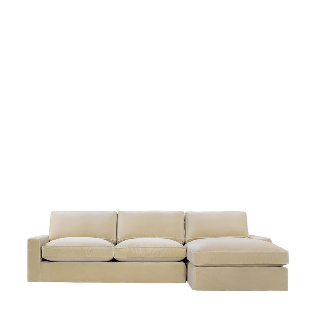 Классический диван Mons Velvet Upholstered RAF Sectional -RAF Chaise
