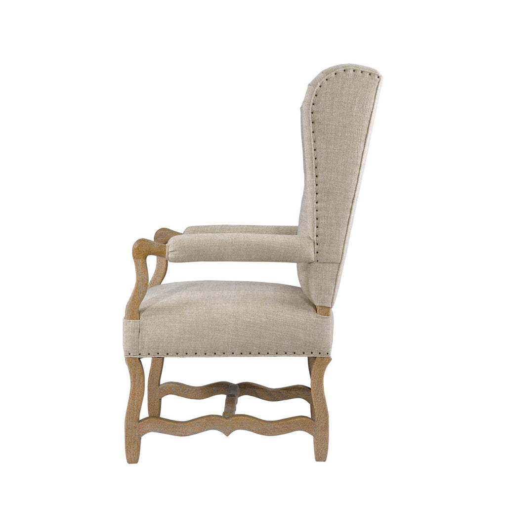 Стул BELGIUM WING LINEN ARM CHAIR
