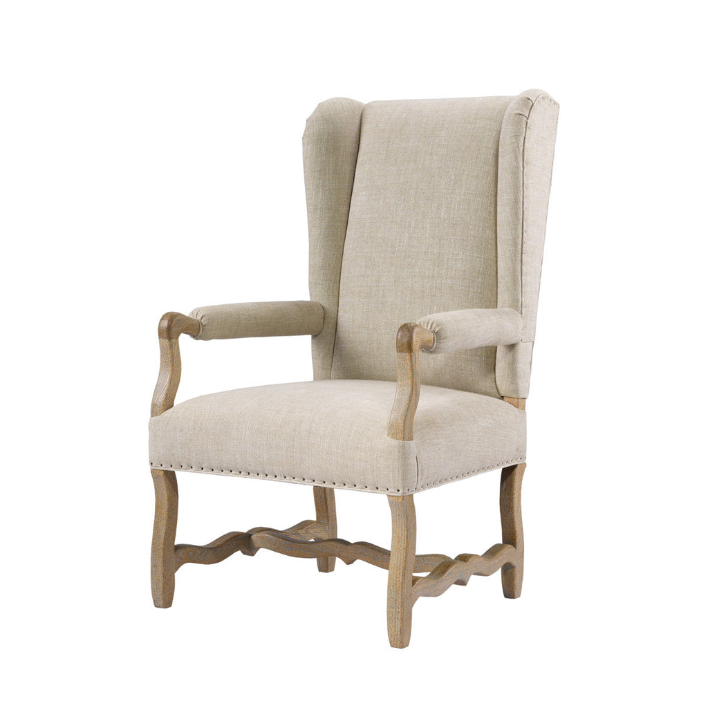 Стул BELGIUM WING LINEN ARM CHAIR