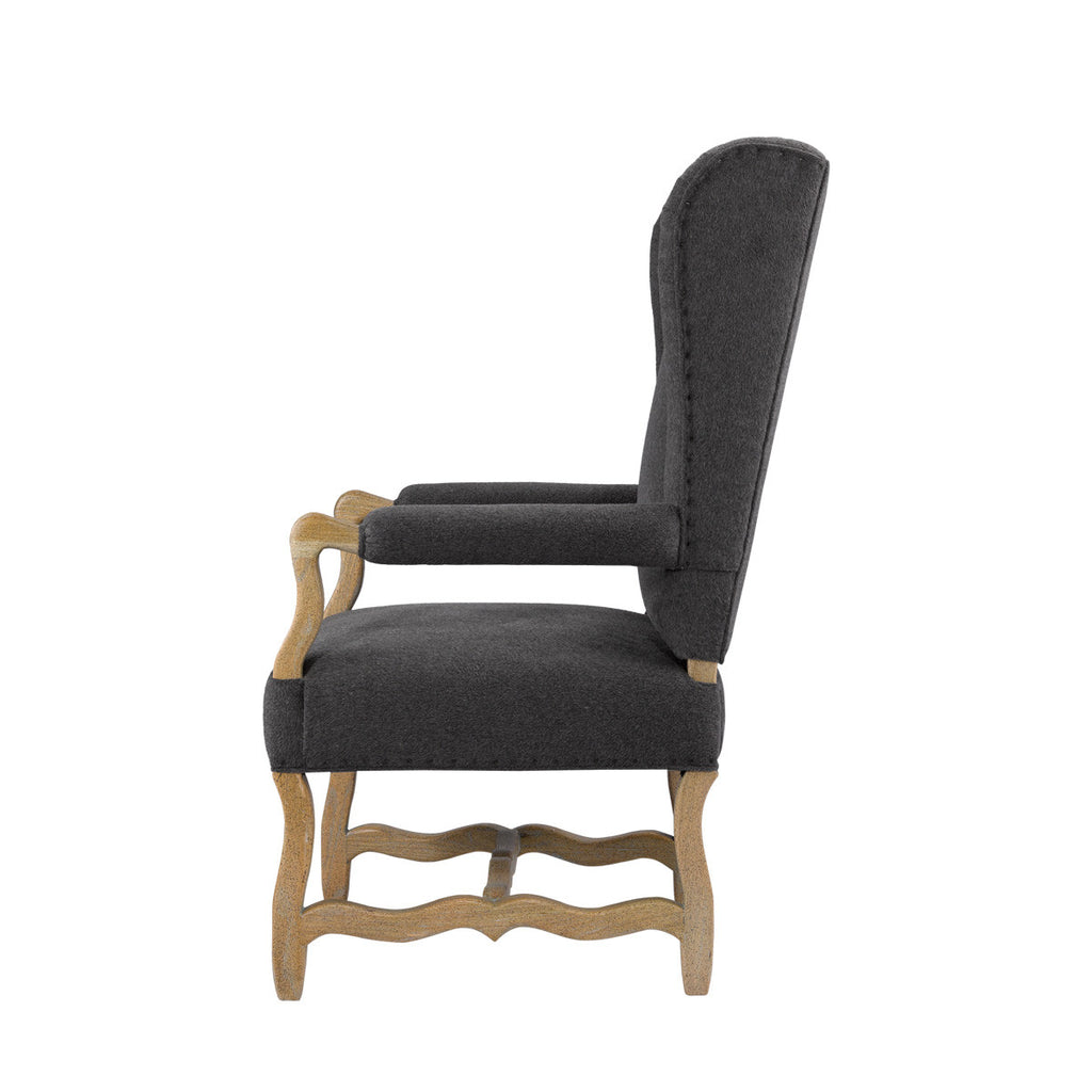 Стул BELGIUM WING WOOL ARM CHAIR