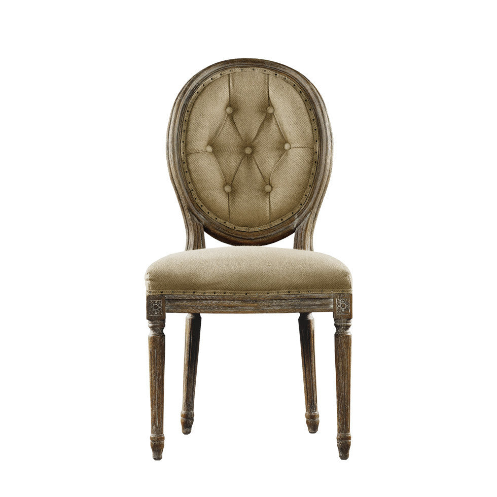 Стул VINTAGE LOUIS ROUND BUTTON SIDE CHAIR