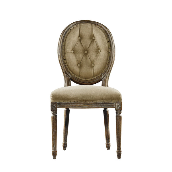 Стул VINTAGE LOUIS ROUND BUTTON SIDE CHAIR