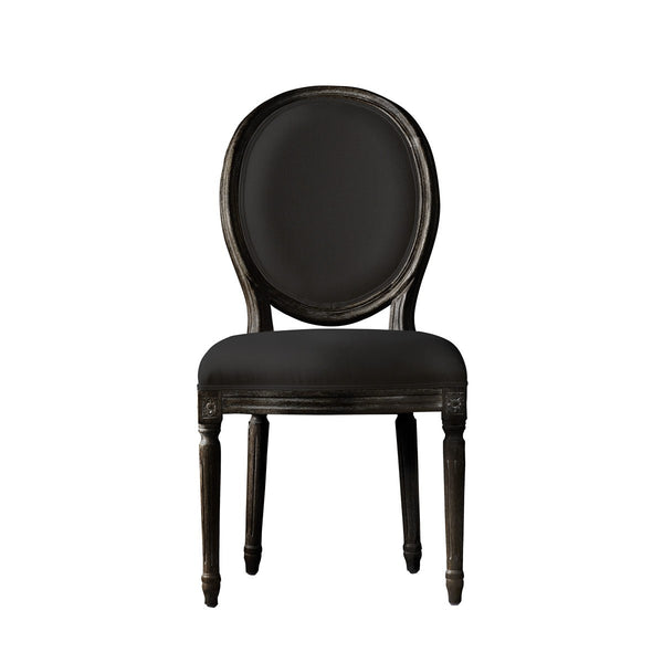 Стул VINTAGE LOUIS ANTIQUE BLACK SIDE CHAIR