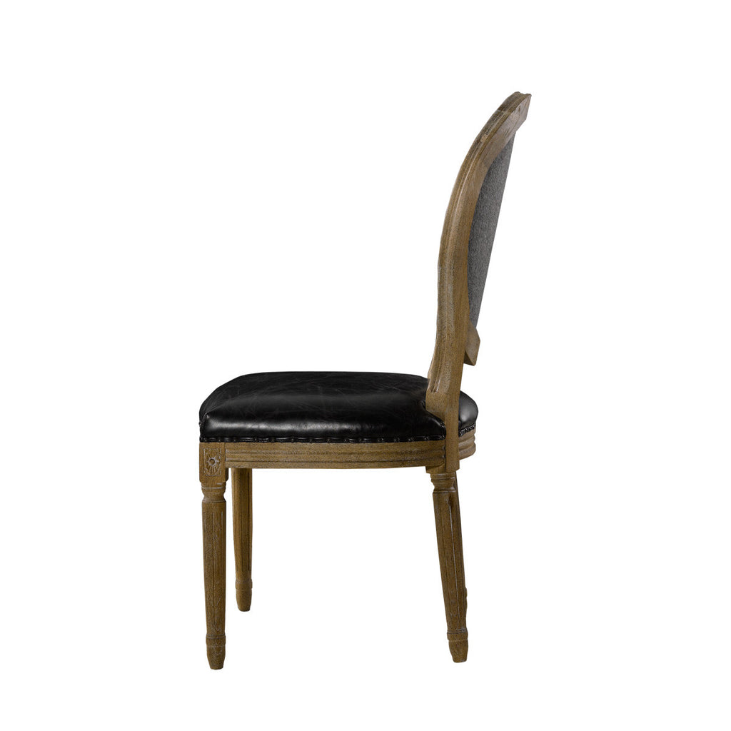 Стул VINTAGE LOUIS SLATE ROUND SIDE CHAIR