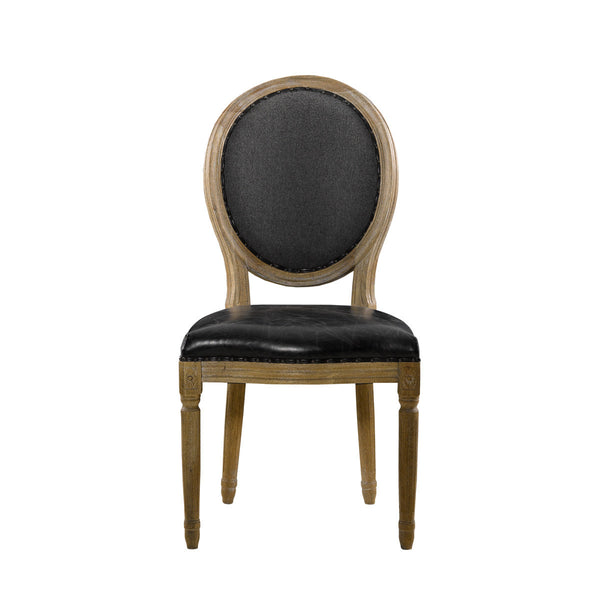 Стул VINTAGE LOUIS SLATE ROUND SIDE CHAIR