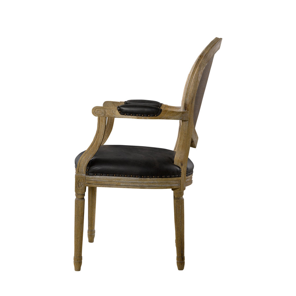 Стул VINTAGE LOUIS GLOVE ROUND ARM CHAIR