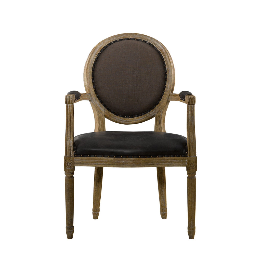 Стул VINTAGE LOUIS GLOVE ROUND ARM CHAIR