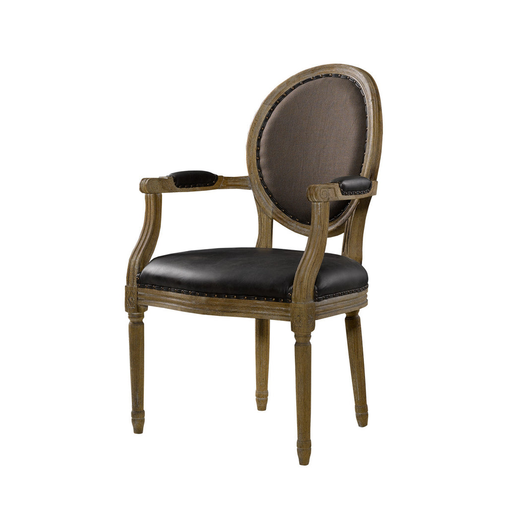 Стул VINTAGE LOUIS GLOVE ROUND ARM CHAIR