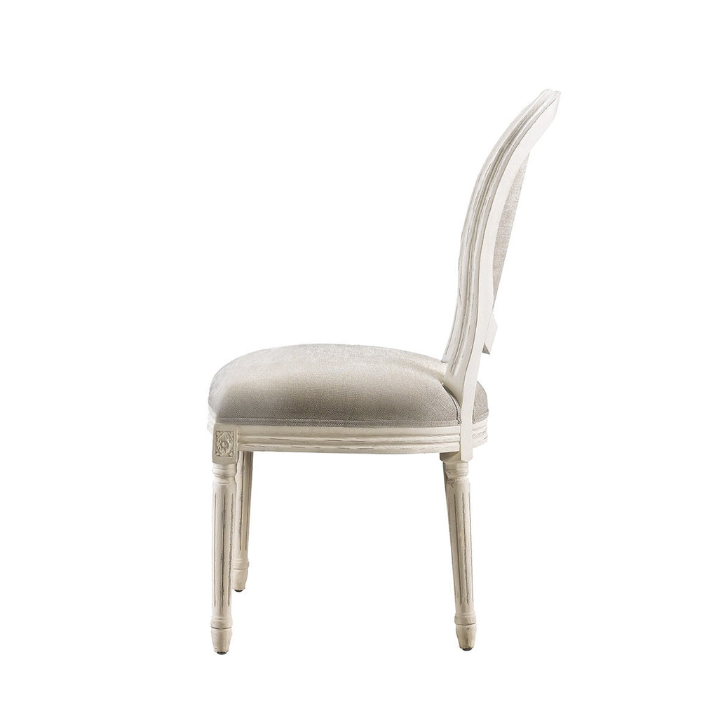 Стул  Vintage Louis Round  Vintage White Side Chair