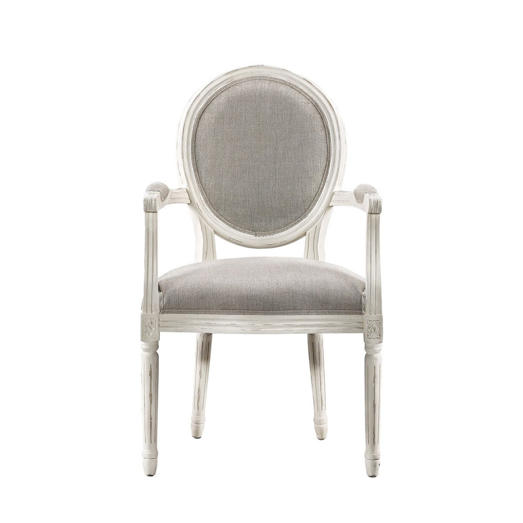 Стул Vintage Louis Round Vintage White Arm Chair