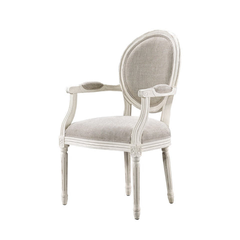 Стул Vintage Louis Round Vintage White Arm Chair
