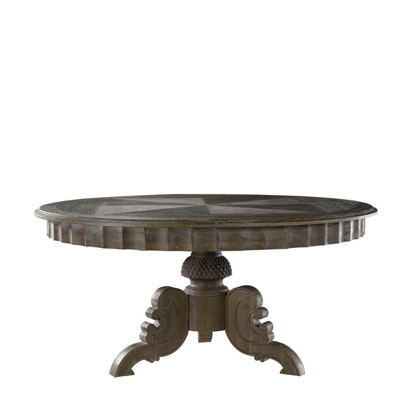 Стол 63" FRENCH ROUND GREY TABLE