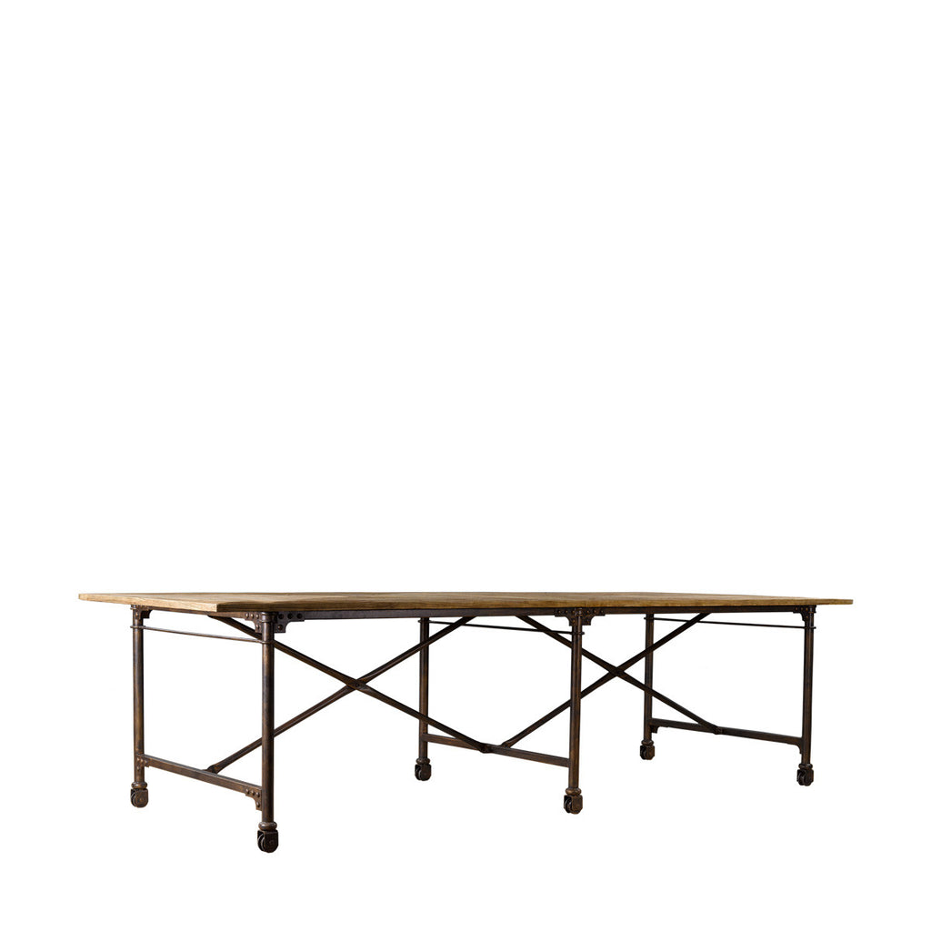 Стол 106" VINTAGE WOOD & METAL TABLE