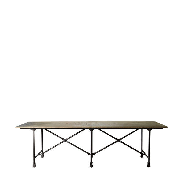 Стол 106" VINTAGE WOOD & METAL TABLE