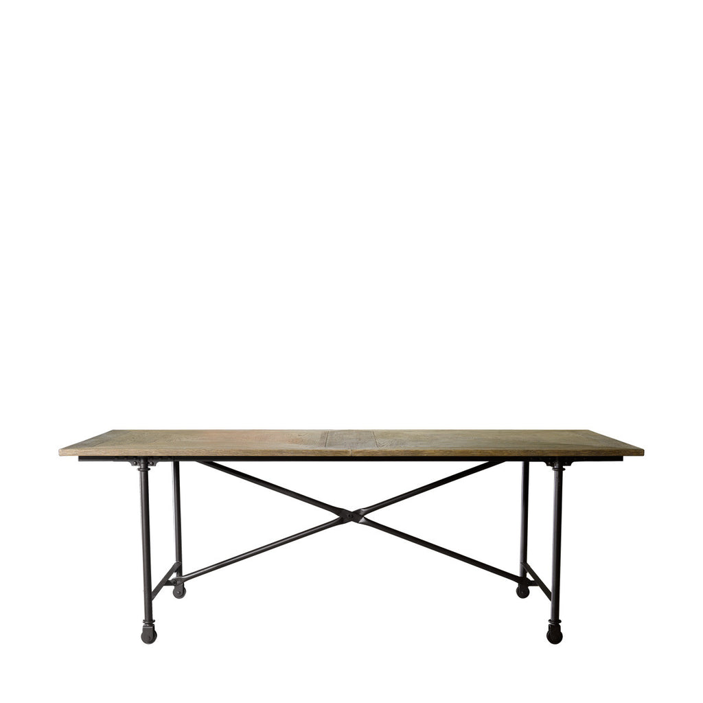 Стол 86" VINTAGE WOOD & METAL TABLE