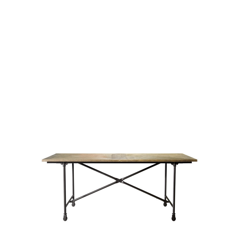 Стол 72" VINTAGE WOOD & METAL TABLE