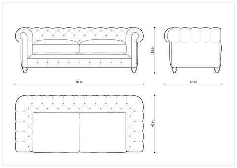 Диван 90" CIGAR CLUB SOFA