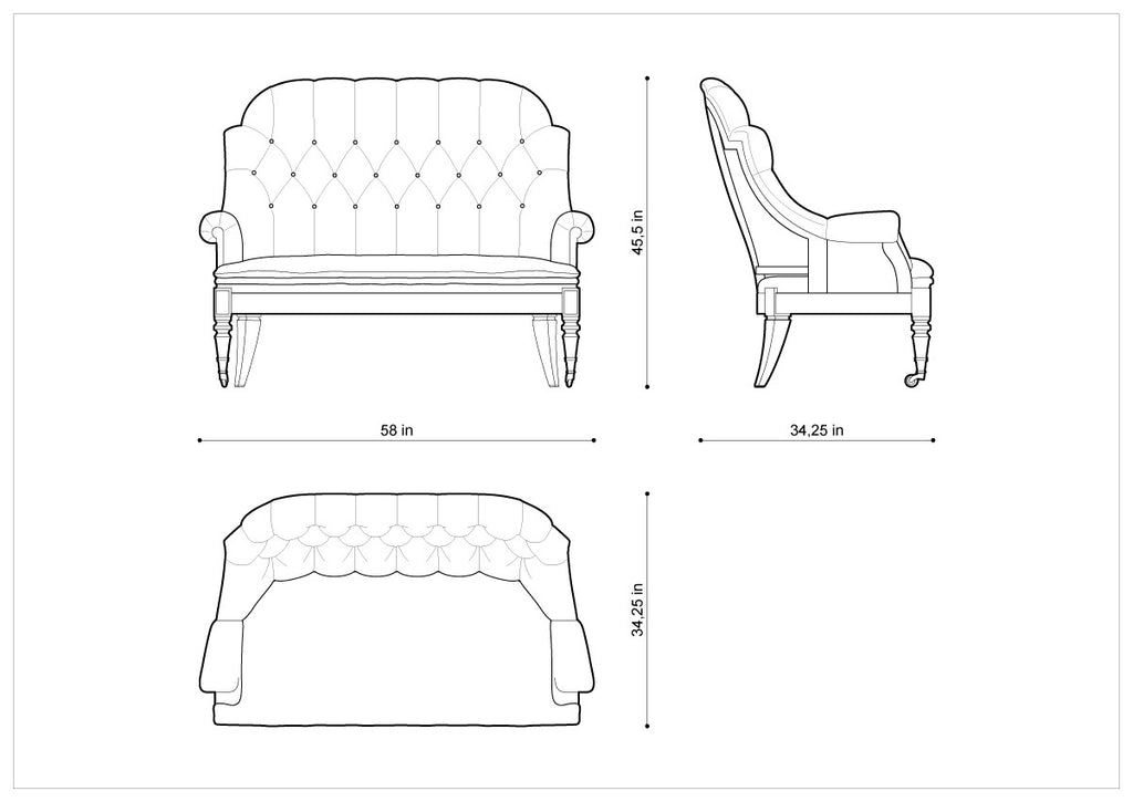 Диван-скамья DECONSTRUCTED BELFORT BACK SOFA