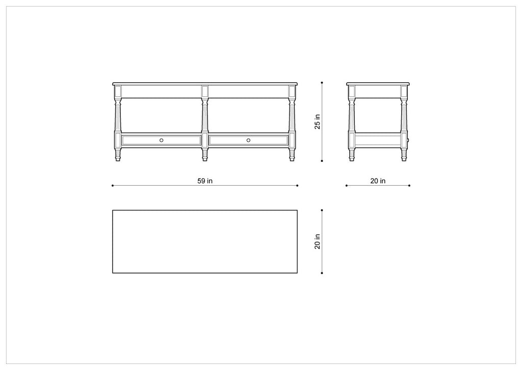 Консоль English Large Console Table