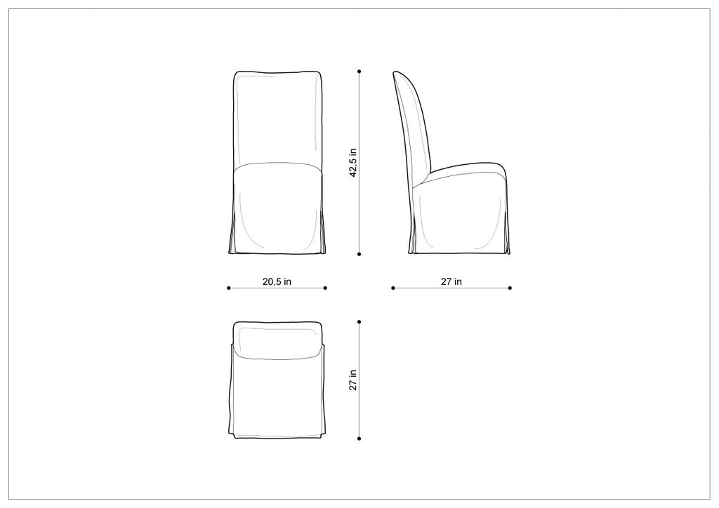 Стул FLANDIA SLIP COVERED CHAIR
