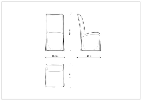 Стул FLANDIA SLIP SKIRT CHAIR