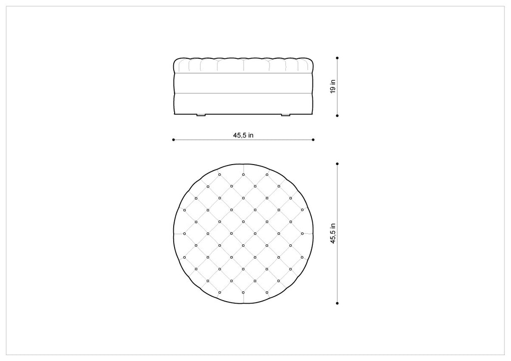 Круглая оттоманка GRAND ROUND TUFTED OTTOMAN