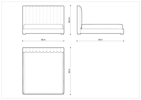 Кровать HARLAN KING BED WITH FRAME