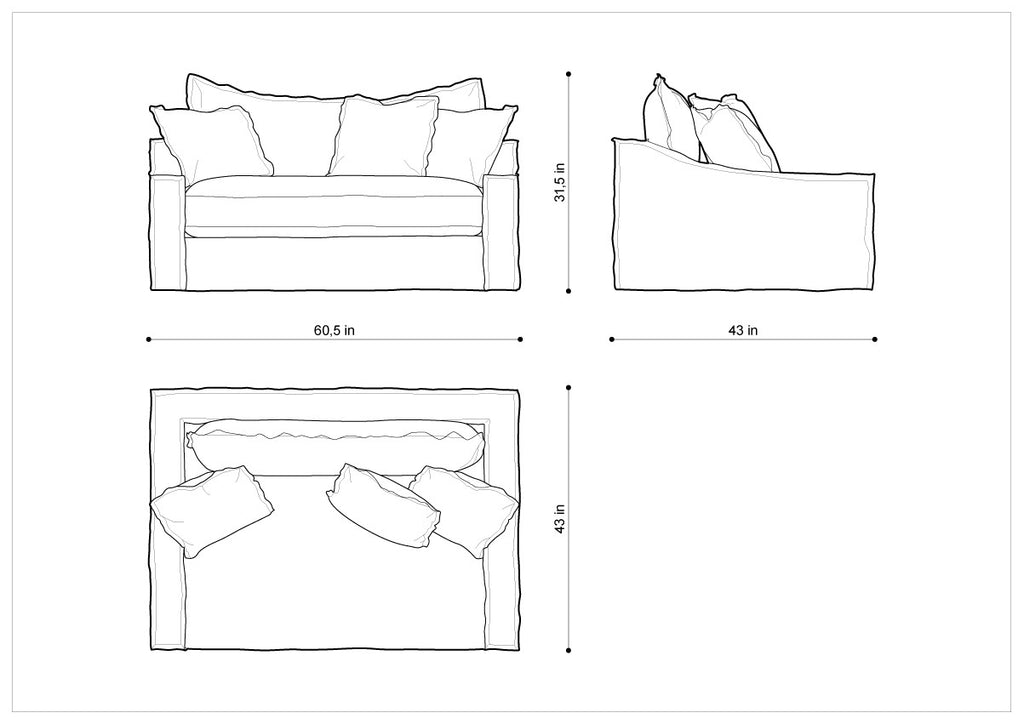 Диван LEUVEN LOVESEAT