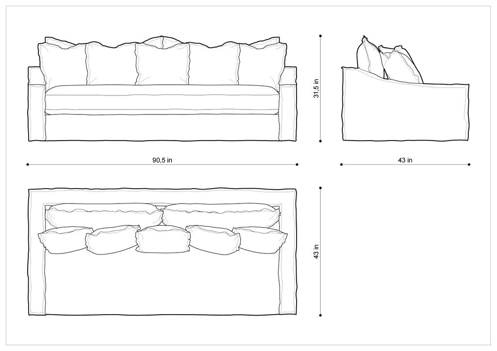 Белый диван LEUVEN SOFA