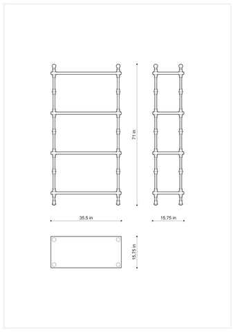 Стеллаж LUZERN BOOKSHELF