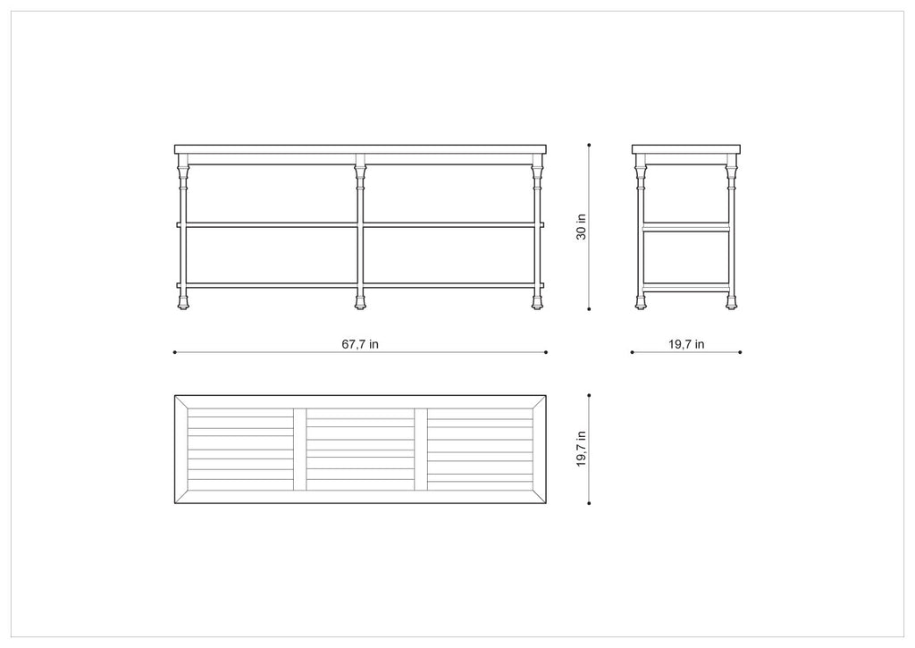 Консоль LUZERN CONSOLE TABLE
