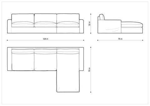 Секционный диван MONS UPHOLSTERED SECTIONAL