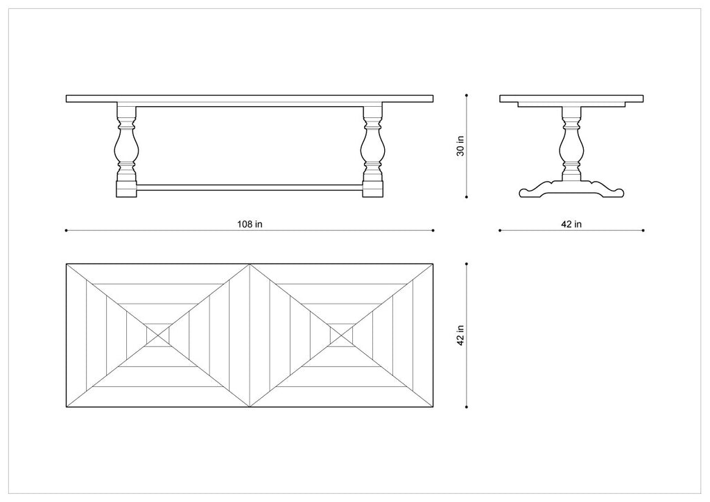 Стол 108" NEW TRESTLE TABLE