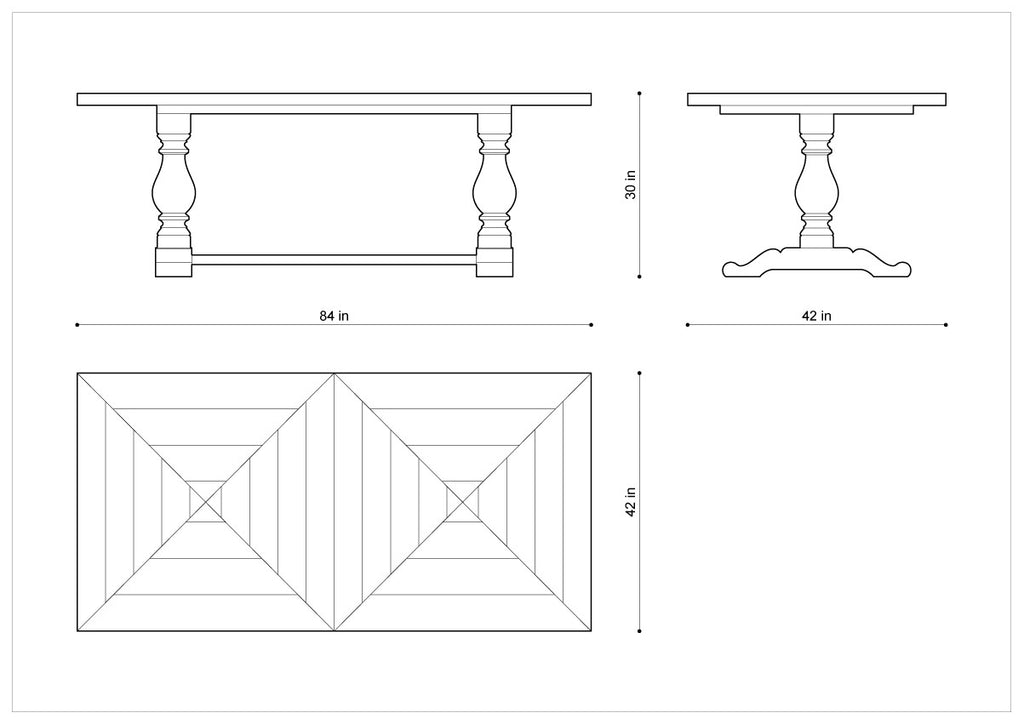 Стол 84" NEW TRESTLE TABLE