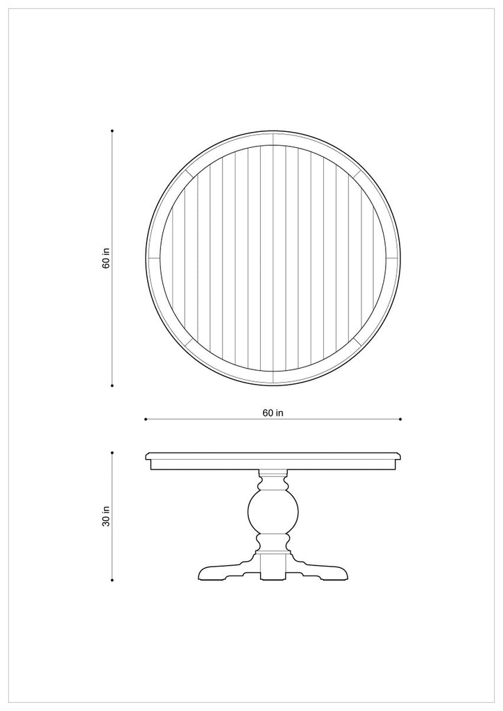 Стол 60" ROUND TRESTLE TABLE