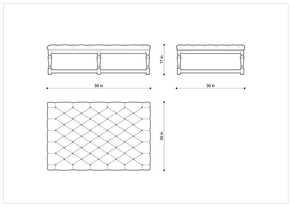 Кожаная оттоманка TUFTED LEATHER COFFEE OTTOMAN