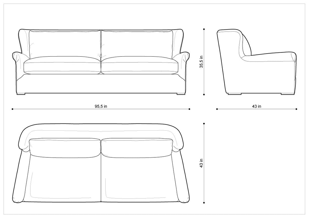 Диван WINSLOW SOFA BROWN LINEN