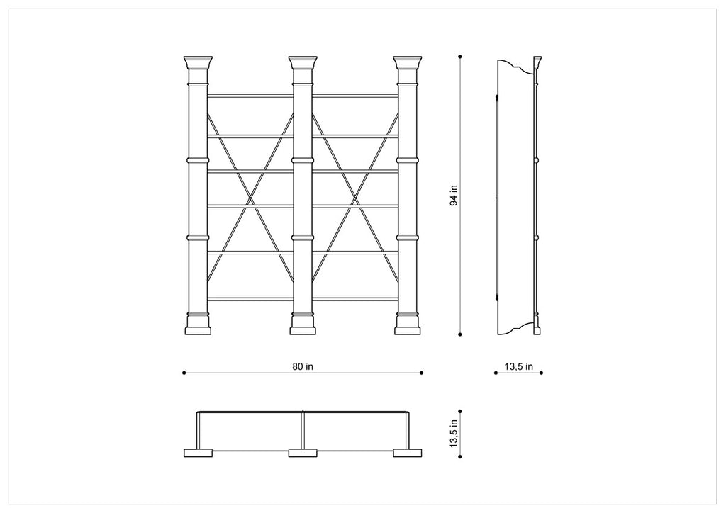 Двойной стеллаж X-CROSS DOUBLE BOOKSHELF
