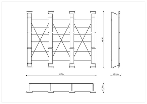 Тройной стеллаж X-CROSS TRIPLE BOOKSHELF